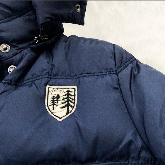Like New American Eagle Navy Blue Down Puffer Coat - Picture 2 of 9